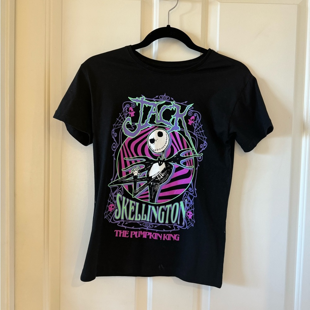 Girls XL 14 / 16 Disney The Nightmare Before Christmas Halloween Black Shirt